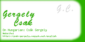 gergely csak business card